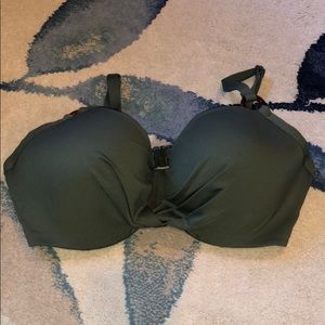 Never worn olive green bikini top